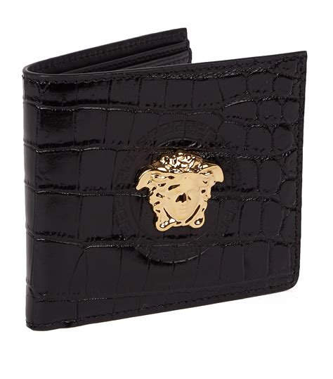 portatessere versace|versace leather wallet men.